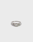 Baikalla 14k White Gold Five Diamond Engagement Ring Set