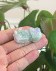 Genuine Burmese Lavender Green Jadeite Jade PiXiu Pendant Necklace