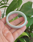 Baikalla™ "Classic Bangle" Genuine Burmese Green Jadeite Jade Oval Bangle Bracelet (58.28 mm) 