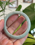 Baikalla Natural Burmese Blue-green Jadeite Jade Bangle Bracelet (55.75mm)