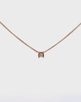 18K Rose Gold Princess Cut Diamond Pendant Necklace