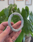 "Classic Round" Blue- Green Jadeite Jade Bangle (55.5 mm) 