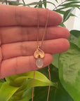 18k Rose Gold Jadeite Jade Diamond Pendant Necklace