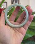 Baikalla Genuine Lavender & Green Burmese Jadeite Jade Bangle Bracelet (62.62mm) 