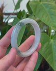 Baikalla "Half Round" Blue-Green Jadeite Jade Bangle Bracelet (58.40 mm) 