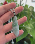 Baikalla "Roaring Dragon" Natural Jadeite Jade Green Pendant Necklace For Men