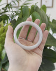 Genuine Burmese Lavender Jadeite Jade Bangle Bracelet ( 58.59 mm ) 