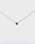 Baikalla 18K Rose Gold Round AAA Green Tourmaline Pendant Necklace