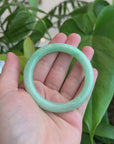 Natural Burmese Apple Green Jadeite Jade Bangle Bracelet (52.59mm) 