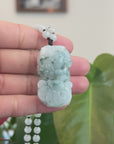 Baikalla™ Pi Xiu Genuine Burmese Blue Green Jadeite Jade PiXiu Pendant Necklace (FengShui Lucky)