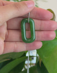 Green Nephrite Jade Infinity Pendant Necklace