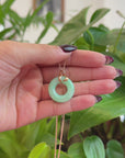 Baikalla™ "Good Luck Birdie" 18k Rose Gold Genuine Burmese Jadeite Lucky Kou Kou Pendant Necklace With Ruby