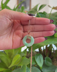 Baikalla™ "Good Luck Birdie" 18k Rose Gold Genuine Burmese Jadeite Lucky Kou Kou Pendant Necklace With Diamond