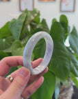 Baikalla "Half Round" Light Green Lavender Jadeite Jade Bangle Bracelet (62.7 mm) 