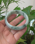 Burmese Blue-green Jade Jadeite Bangle Bracelet (61.45mm) T109