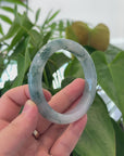 Burmese High-end Ice blue green Jade Jadeite Bangle Bracelet (61.67mm) ( Collectibles )T267