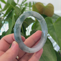 Burmese High-end Ice blue green Jade Jadeite Bangle Bracelet (61.67mm) ( Collectibles )T267