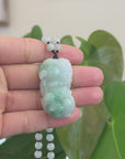 Baikalla™ Pi Xiu Genuine Burmese Lavender Green Jadeite Jade PiXiu Pendant Necklace (FengShui Lucky)