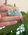 Genuine Burmese Ice Blue-Green Jadeite Jade PiXiu Pendant Necklace