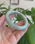 Natural Lavender-Green Burmese Jadeite Jade Bangle (60.70 mm )