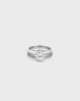 Baikalla™ 14k White Gold Moissanite Diamond 2 in 1 Engagement Ring Stes