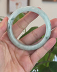 Burmese Blue-Green Jade Jadeite Bangle Bracelet (55.86 mm) T247