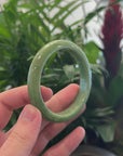 Genuine Burmese Yellow- Green Jadeite Jade Bangle (58 mm) 