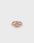 Baikalla 14k Rose Gold Kite Cut Moissanite Engagement Ring