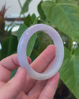 Baikalla "Half Round" Light Laveder Jadeite Jade Bangle Bracelet (57.17 mm) 