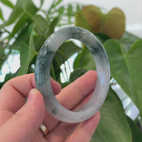 Burmese High-end Ice blue green Jade Jadeite Bangle Bracelet (61.55mm) ( Collectibles )T266