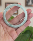 Burmese Blue-Green Jade Jadeite Bangle Bracelet (55.92 mm) T252