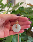 Baikalla™ "Good Luck Birdie" 18k Rose Gold Genuine Burmese Jadeite Lucky Kou Kou Pendant Necklace With Ruby