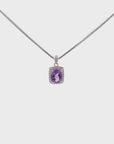 Baikalla™ Classic Sterling Silver Natural Amethyst Citrine Topaz Necklace With CZ