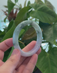 Baikalla Natural Burmese Lavender and Blue-Green Jadeite Jade Bangle Bracelet (56.43mm) 