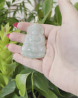 Baikalla 14k "Goddess of Compassion" Genuine Burmese Jadeite Jade Guanyin Necklace