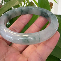 Burmese High-end Ice blue green Jade Jadeite Bangle Bracelet (61.55mm) ( Collectibles )T266