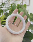 Genuine Burmese Lavender Jadeite Jade Bangle Bracelet ( 58.18 mm ) 