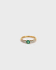 18k Yellow Gold Natural Emerald Ring