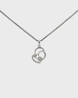 18K White Gold Diamond Pendant Necklace