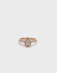 Baikalla 14k Rose Gold Tear Moissanite Engagement Ring