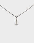 18K White Gold Diamond Pendant Necklace