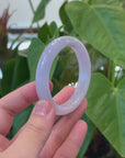 Baikalla "Half Round" Icy Lavender Jadeite Jade Bangle Bracelet (54.30 mm) 