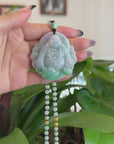 Natural Burmese Jadeite Jade Happy Buddha