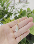 Baikalla "Prosperity Every Year (年年有鱼)" Lucky Fish Carving Pendant Necklace Natural Green Jadeite Jade