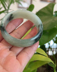 Baikalla Natural Burmese Ice Blue-green Jadeite Jade Bangle Bracelet (56.13mm)