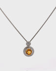 Baikalla™ Classic Sterling Silver Natural Amethyst Citrine Necklace With CZ