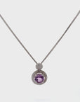 Baikalla™ Classic Sterling Silver Natural Amethyst Citrine Necklace With CZ