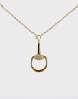 Baikalla 18k Yellow Gold Equestrian Diamond Pendant Necklace