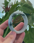 Baikalla Natural Burmese Blue-Green Jadeite Jade Bangle Bracelet (54.46mm) 