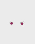 Baikalla 18k White Gold Natural Ruby Earrings